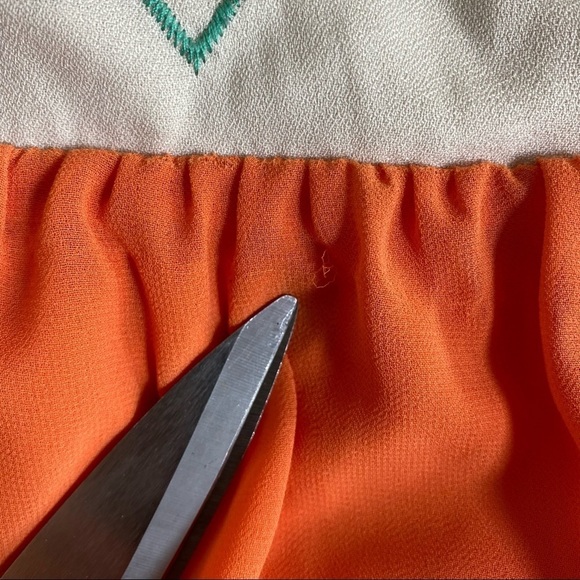 Flying Tomato Boho Embroidered Bustier Corset Top Orange Summer Dress Small - Picture 13 of 15